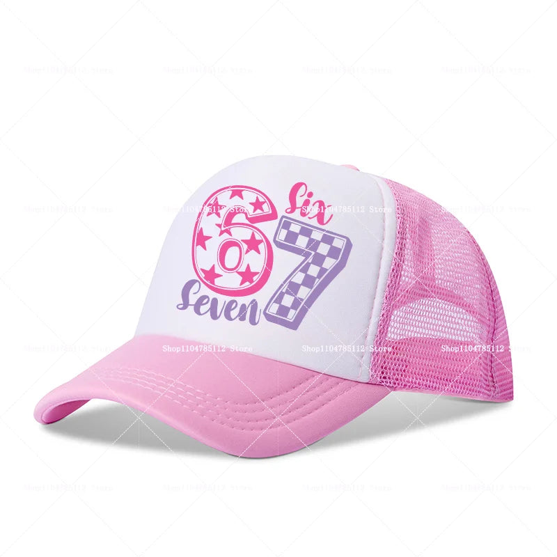 Casquette de baseball Steal A Brainrot 67 Six Seven, motif cartoon/anime, lettres de l'alphabet A à Z, pour garçons et filles, ajustable, sport et mode, couvre-chef pour adulte, cadeau