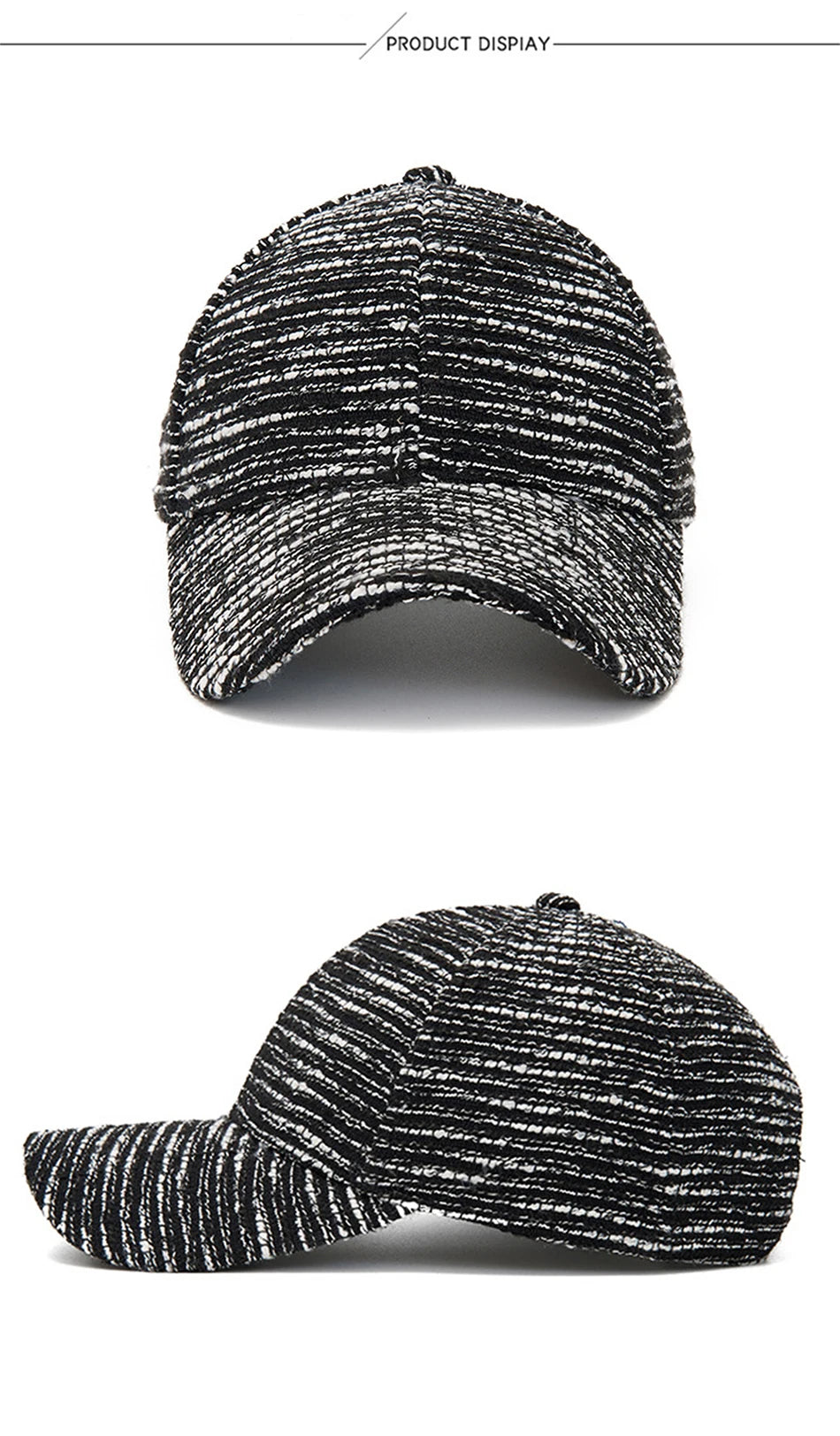 FS Fashion Casquette de baseball rayée noir et blanc pour homme, casquette décontractée coréenne pour femme, casquette d'été streetwear, casquette de camionneur, Gorra Hombre