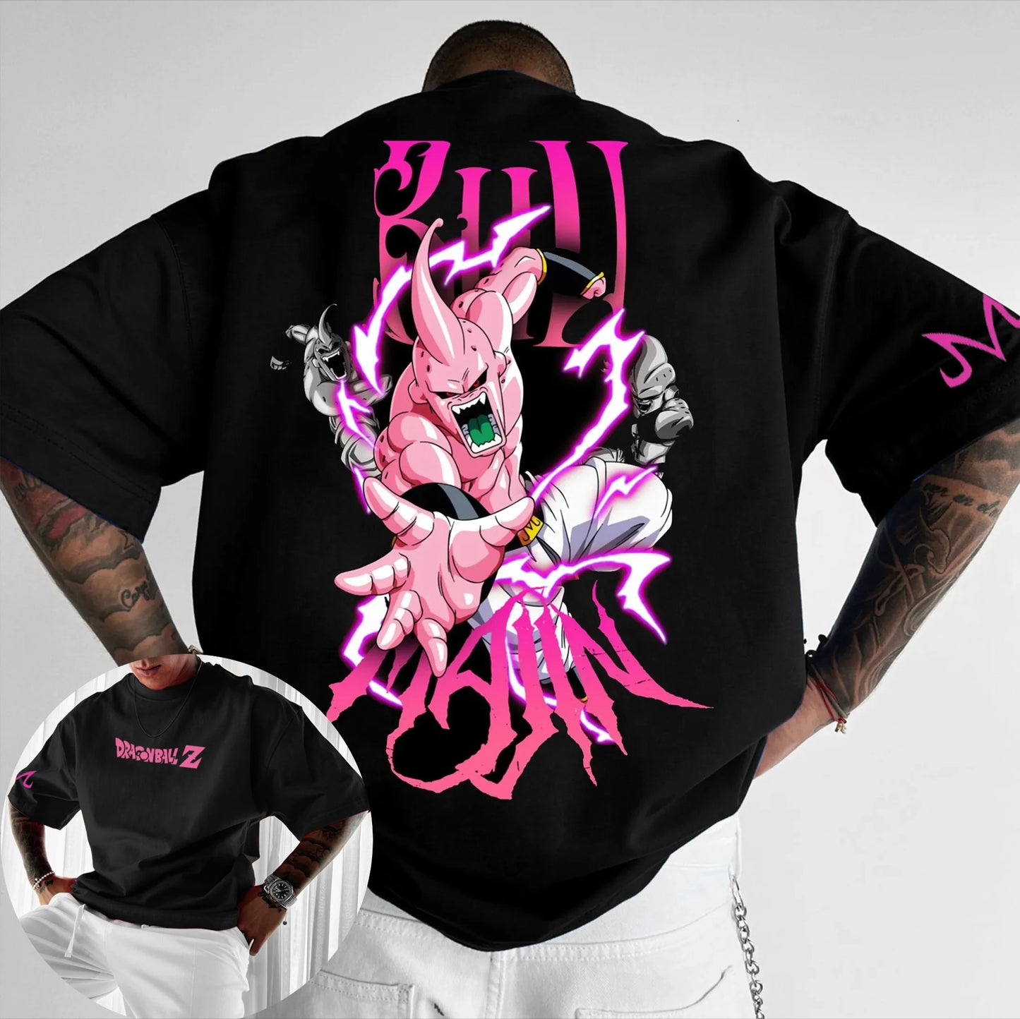 Dragon Ball GOKU Peripheral Printed T-shirt Bandai Loose Men's and Women's Summer Sweating Breathable Sports Short Sleeve