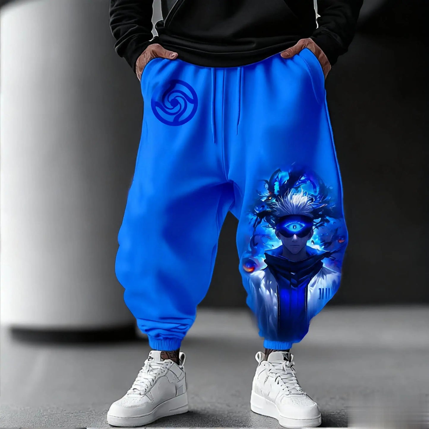 Jujutsu Kaisen Herren-Jogginghose, locker geschnittene Casual-Sweathose mit japanischem Anime-Print, Streetwear-Grafik, Hip-Hop-Hose, Y2K-Kleidung