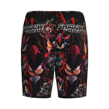 Custom Shadow The Hedgehog Sonic Poster Short Pajama Pants Men Sleepwear Sleep Lounge Bottom Shorts Sleeping Pants