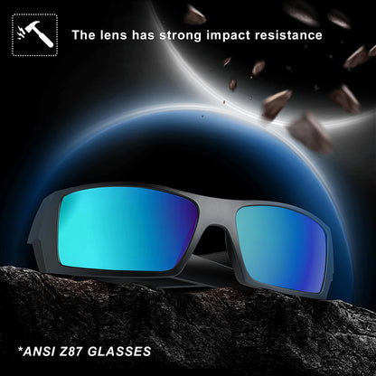 MAXJULI Z87 Polarized Sunglasses Men Wrap Around Sport Driving UV400 Retro Vintage Shield Safety Glasses 8231
