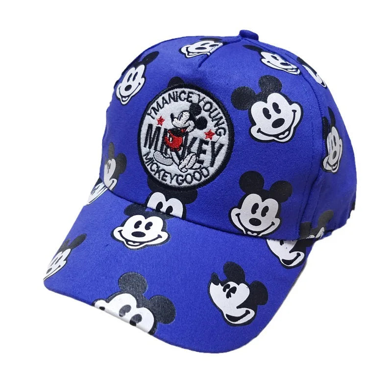 Casquette de baseball Disney Minnie Mickey Anime en coton et polyester, avec personnage de dessin animé, visière, pour déguisement, cadeau d'anniversaire pour enfants