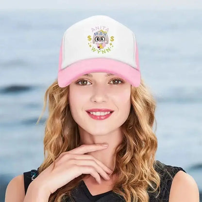 Trendy Anita Max Wynn Foam Trucker Hat Trendy Cute Mesh Snapback Caps Boy Girl Daily Sun Beach Fisherman Cap Female Summer Cap