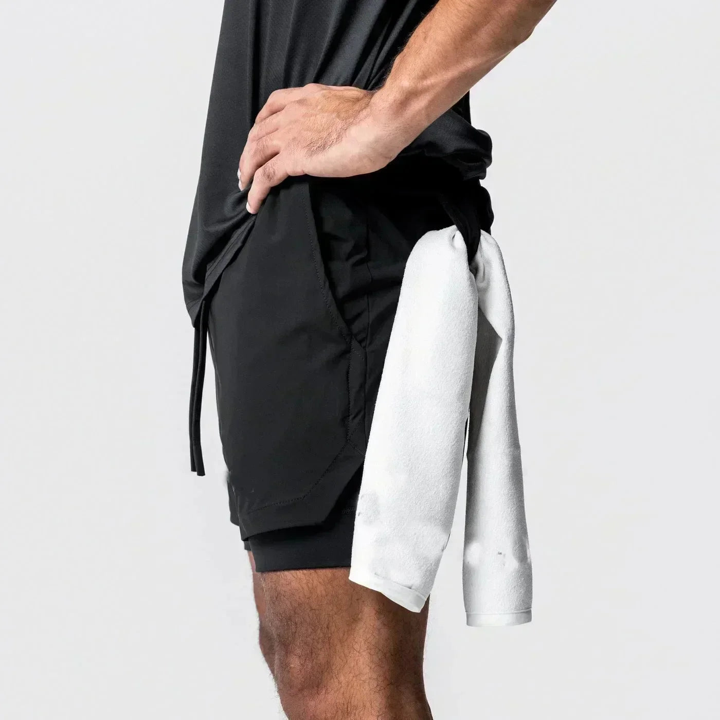 Dragon Ball Summer Men's Double Shorts Vegeta Japanese Anime Fake Two-piece 2-in-1 Fitness Sports Shorts Quick-Drying Y2K Pants