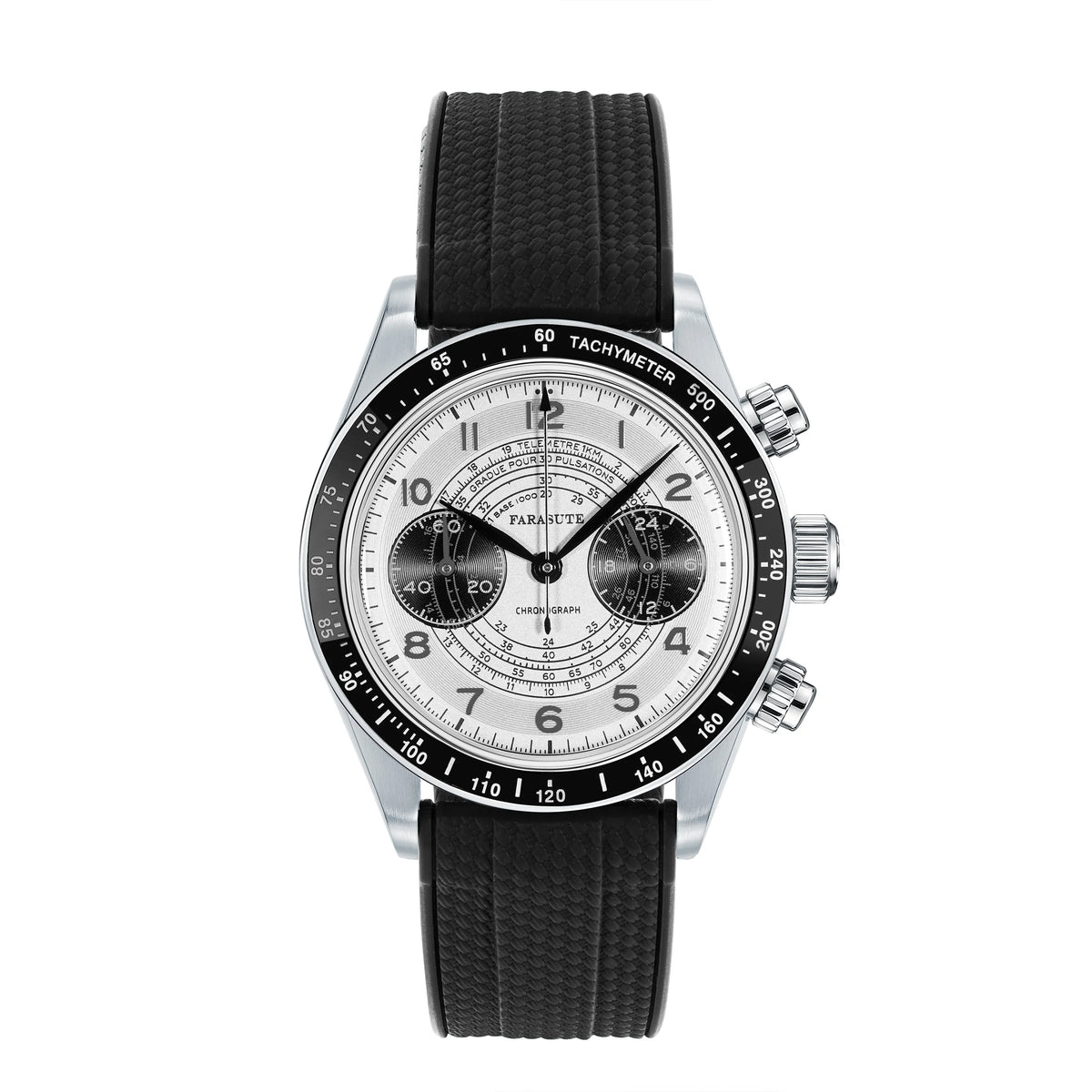 FARASUTE New Japan VK64 Quartz Movement Men Watch Casual 10Bar Waterproof Speed Sports Chronograph Wristwatch Clock Reloj Hombre