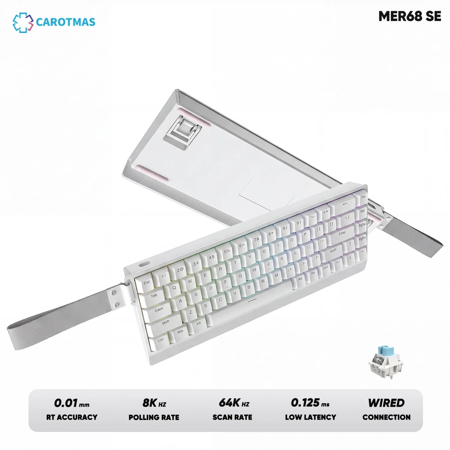 IROK Carotmas Mercury68 Mercury 68 Mercury68 Pro Mercury68 Max RT 0.001mm 8K Tastiera meccanica magnetica gaming cablata per gamer