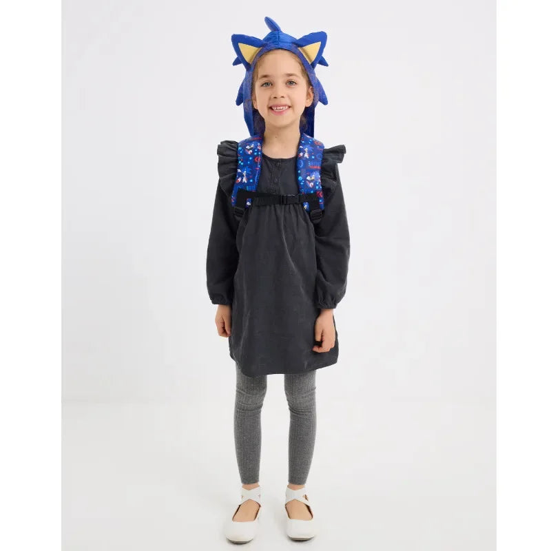 NEW High-quality Original Blue Boy Sonic Children's Backpack Cartoon Stress-relief Bag Hedgehog Anime Stationery Student Gift