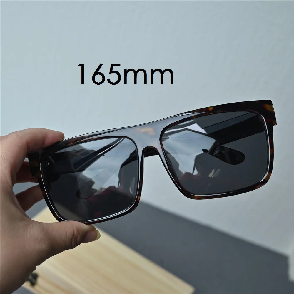 Vazrobe 165mm Oversized Black Polarized Sunglasses Men Large Huge Sun Glasses for Male Flat Top Steampunk Big Large Face