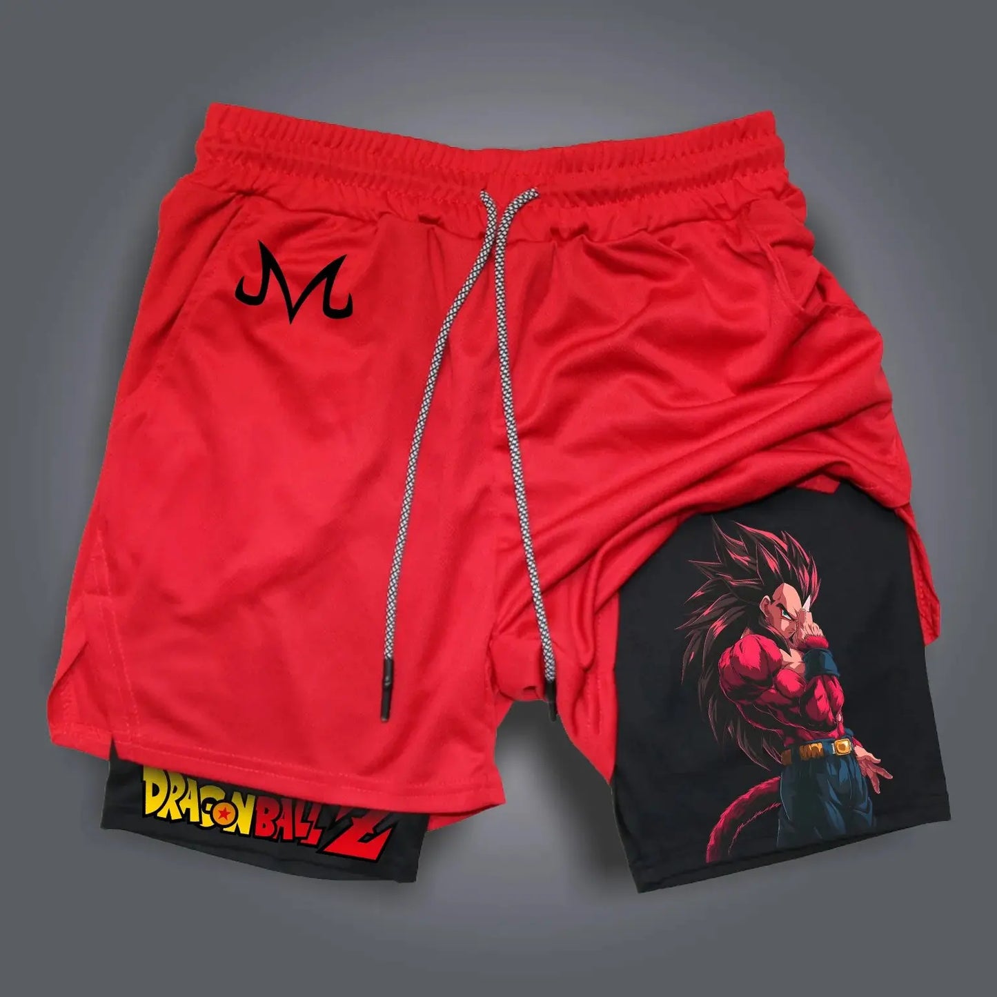 New Men's Dragon Ball Super Licensed Shorts 2025 - Japanese Anime Breathable Quick-Dry Beach Pants, Retro Y2K Hip Hop Style