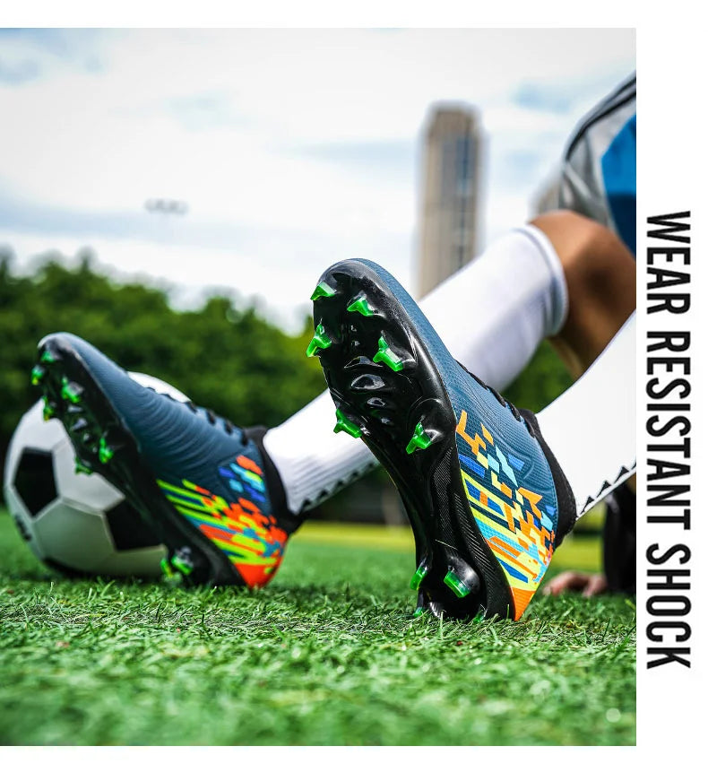 Casual Comfortable Men Sports Shoes Soccer Shoes Men Anti-slip Outdoor Grass Training Breathable Lace-up Football Boots