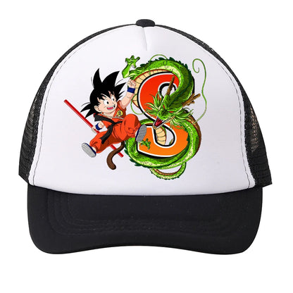 Casquettes de baseball en maille Dragon Ball - Dessin animé Son Goku - Lettres - Adultes et enfants - Casquettes de sport - Anime - Été - Protection solaire - Casquette à visière - Cadeau - Nouveauté