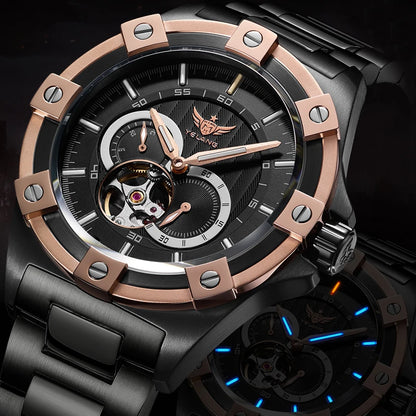 Yelang V1024 Men's Brand Watches 44mm Japan Miyota 82S7 Automatic Mechanical Movement Luminous Men's 100m Waterproof Business Watch