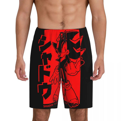 Custom Cock Shadow The Hedgehog Meme Short Pajama Pants Men Sleepwear Sleep Lounge Bottom Shorts Sleeping Pants