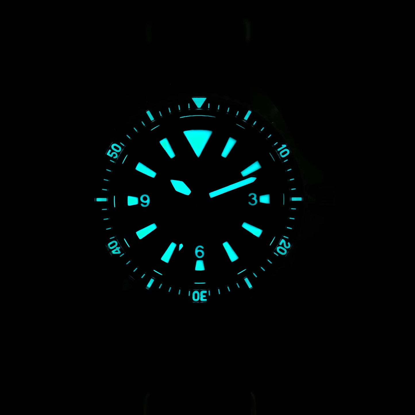 Relógio de Homem Watchdives WD1980 V3 38mm Vintage, Movimento de Quartzo VH31 Ronda 515 com Segundos Contínuos, Luminescente, Vidro de Safira