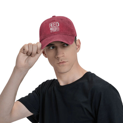 On Friday We Wear Red Friday Military Support Troops US Flag Casual Baseball Cap Summer  Trucker Hat Sunscreen  Gym Hip Hop Hats
