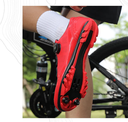 Scarpe da ciclismo da uomo e da donna per bici da strada, competizione e velocità, scarpe sportive da ciclismo autobloccanti con tacchette SPD