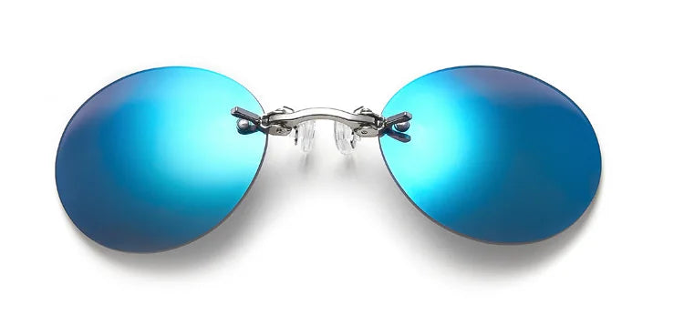 Kulaté bezrámové sluneční brýle pro muže Matrix Morpheus Pánské klasické brýle s nosní sponou Mini bezrámové značkové designové brýle UV400