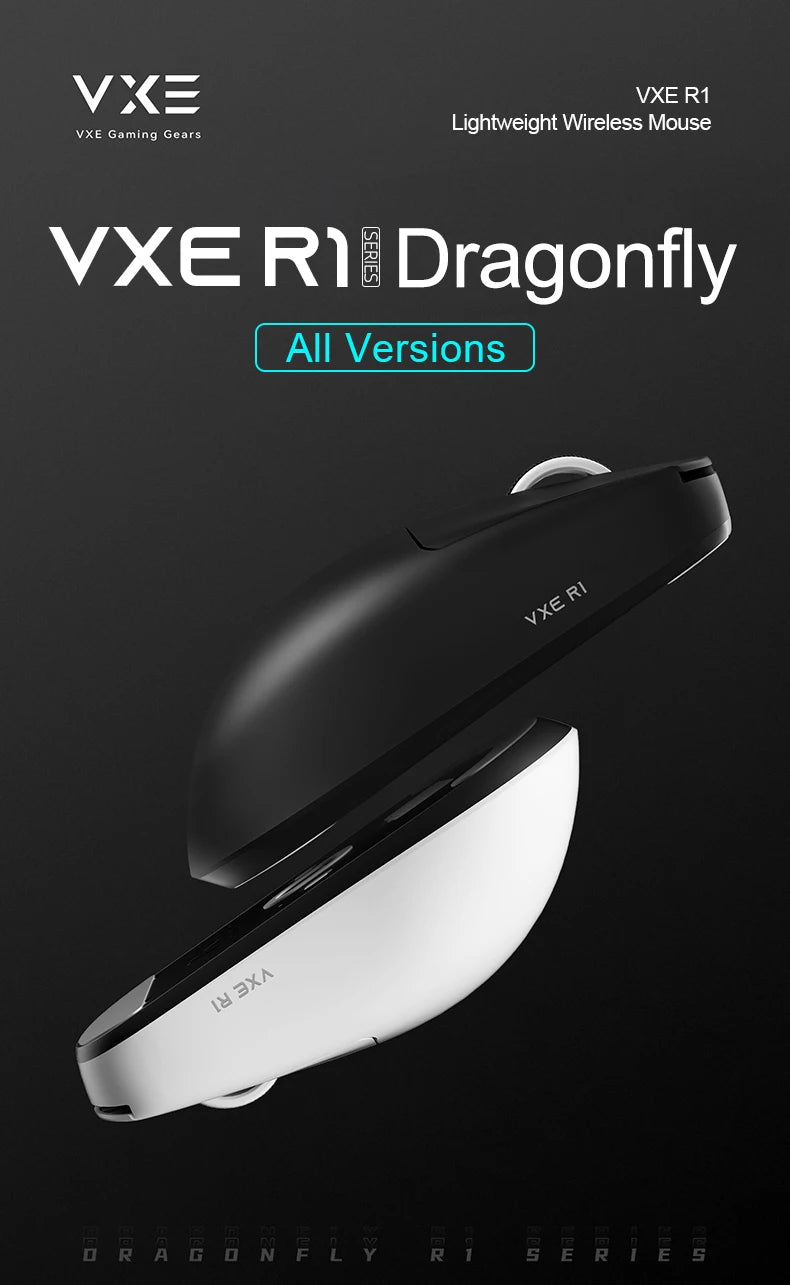 ATK VXE Dragonfly R1 Pro MAX Wireless Gaming Mouse, PAW3395 Wireless Gaming Mouse, Ultra-Lightweight Rechargeable Esports FPS Mouse with 26,000 DPI