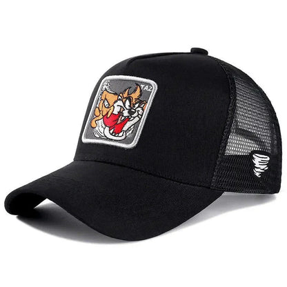 Czapka unisex z motywem anime, naszywka haftowana, czapka baseballowa, czapka typu trucker, czapki siatkowe, czapka przeciwsłoneczna