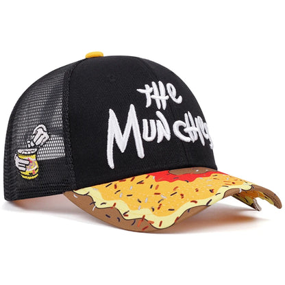 THE Donut Embroidered Breathable Cotton Mesh Hat Men's Baseball Hat Hip Hop Hat Outdoor Sports Leisure Hat Women's Sunshade Hat