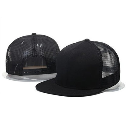 2025 Simple Fashionable New Flat Edge Mesh Hat Outdoor Leisure Sports Sunshade Baseball Hat Daily Commuter Decoration HipHop Hat