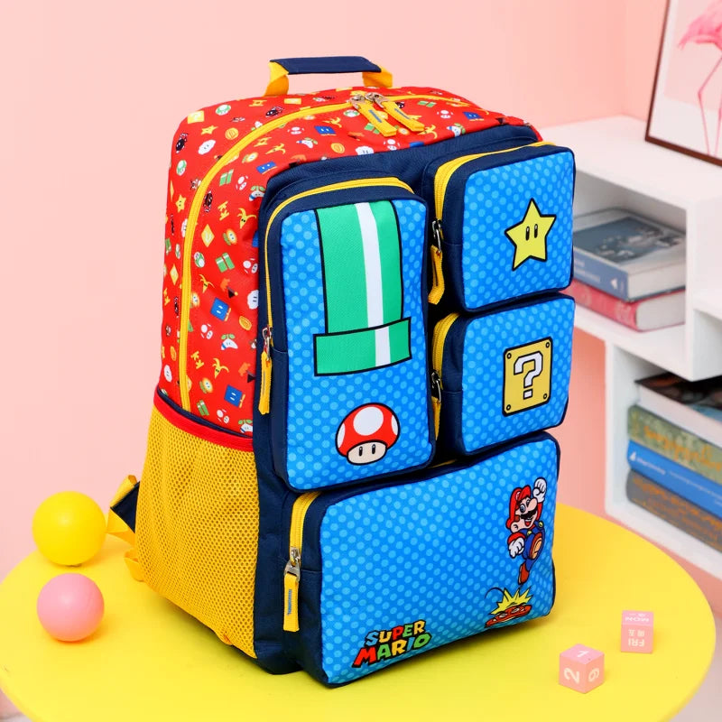 In Stock Minecraft Backpack Large Capacity Lightweight Pressure Relief Cartoon Print Outdoor Travel Hiking For Men Students