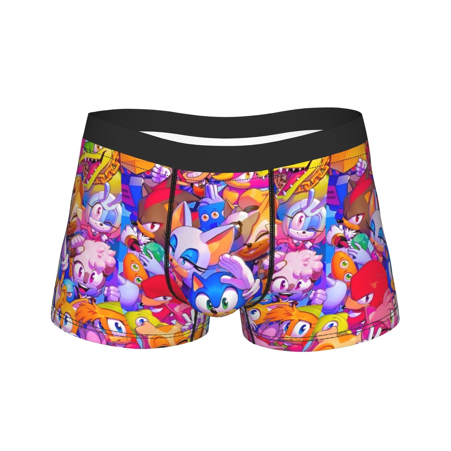 S-Sonic Retro Game Cartoon Underwear  Printed Boxershorts Quality Men Panties Elastic Boxer Brief Birthday Present