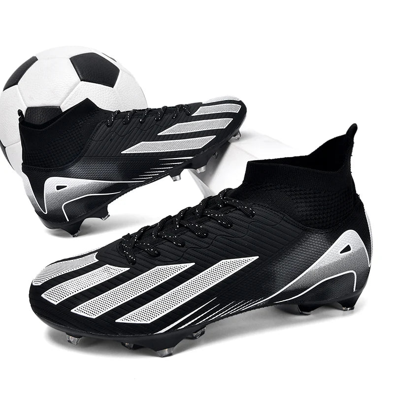 Fotbollsskor för män, New TF, sneakers för konstgräs och turf, ultralätta herrfotbollsskor, bekväma ankelhöga fotbollsskor för futsal och snabbt spel