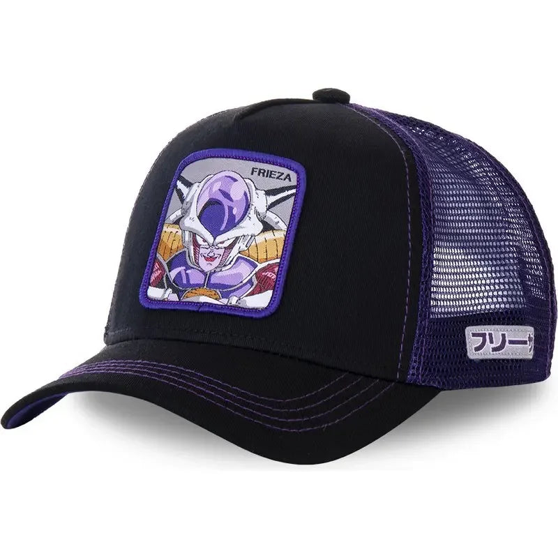 Czapka z motywem Dragon Ball Son Goku – letnia czapka podróżna z daszkiem, męska czapka z haftem w stylu hip-hopowym, z daszkiem przeciwsłonecznym, regulowana czapka typu trucker z siateczką