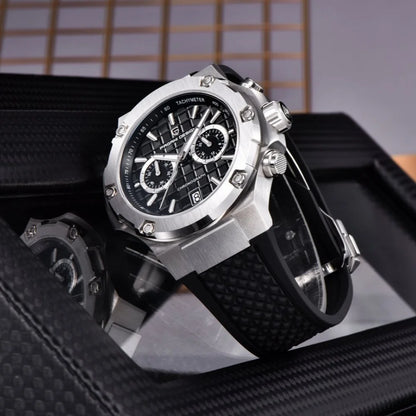 PAGANI DESIGN PD-YS032 Herren-Quarzuhr 44mm Japan VK64 Uhrwerk Edelstahlgehäuse Kautschukarmband Saphirglas 100M wasserdicht