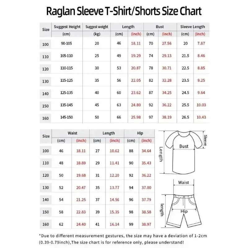 2026 Summer Dragon Ball Z Tshirt Set Kids Vegeta Boys Clothes Mens Women T-shirt Suit Trucksuit Clothes Short Sleeve Shorts Set