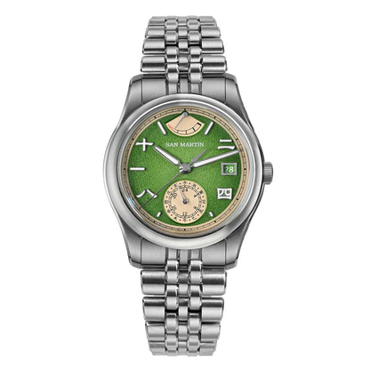San Martin 39mm Miyota 9132 Power Reserve Display Men's Luxury Sport Watch Automatic Mechanical Waterproof Original Design SN0144