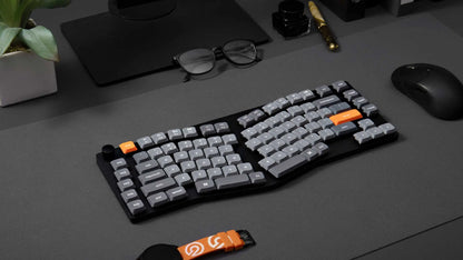 Keychron K15 Max (Alice-Layout) QMK kabellose individuell anpassbare mechanische Tastatur mit flachem Profil, Gateron-Switches und Double-Shot-PBT-Tastenkappen