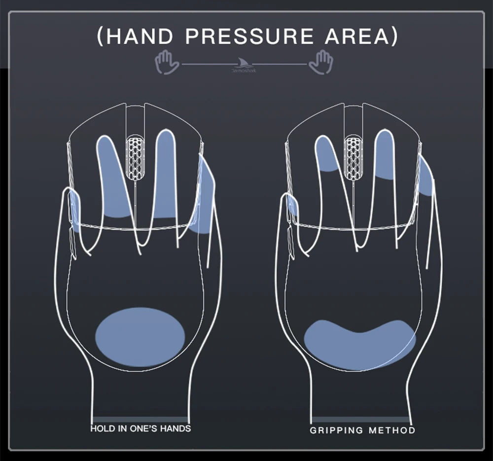 Darmoshark M3 V2 Gaming Mouse Double 8K Wireless Tri Mode 26KDPI PAW3395 Sensor Big Hand Game Macro Mouse For Computer Laptop PC