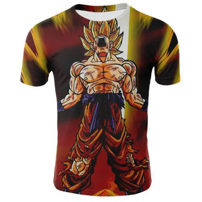 2026 Dragon Ball T-shirt Children's 3D T-shirt Fashion Children's Boy Short Sleeve Round Neck Casual Anime Super Saiya Wukong
