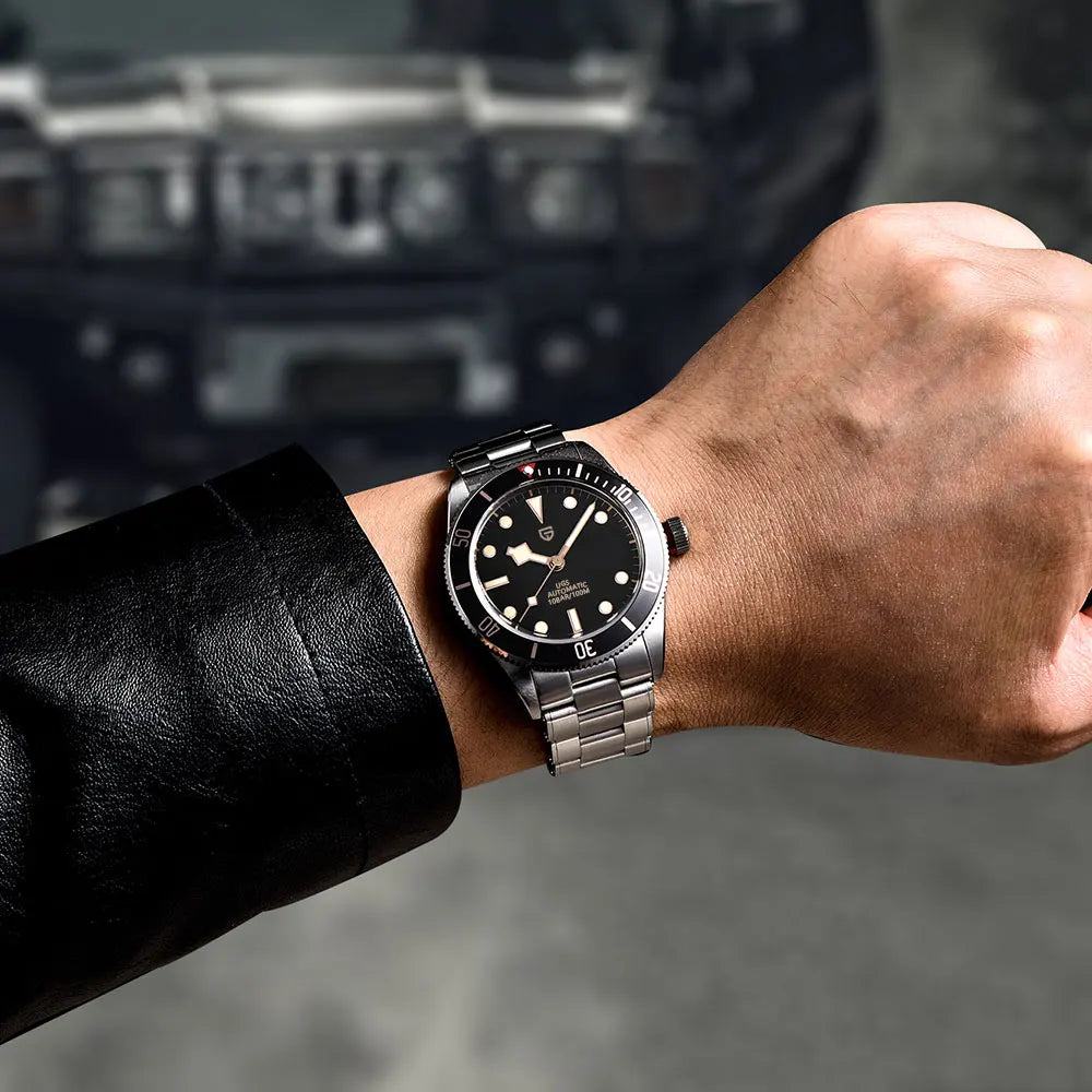 Pánske automatické hodinky PAGANI DESIGN – luxusný model typu BB58, mechanické športové náramkové hodinky z nehrdzavejúcej ocele, vodotesné
