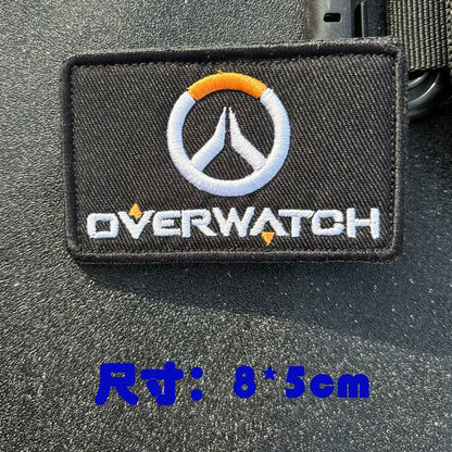 Anime Overwatch DVA -käsivarsimerkki, cosplay-reppumerkki, koristeapplikaatiomerkit vaatteisiin