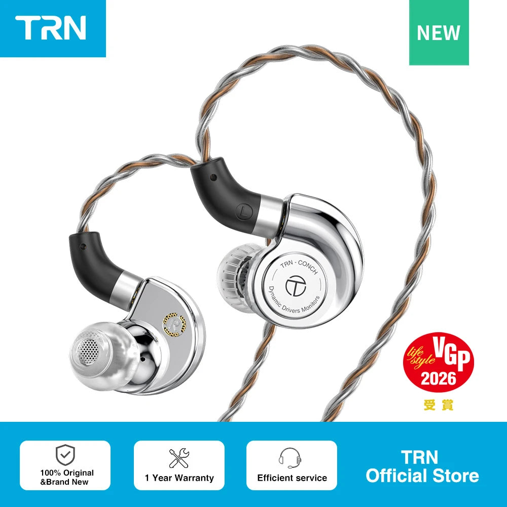 TRN Conch Lucky Bag In-Ear-Monitore – kabelgebundene DLC Diamond Dynamic HiFi-Ohrhörer mit Tuning-Düsenfiltern für Xiaomi