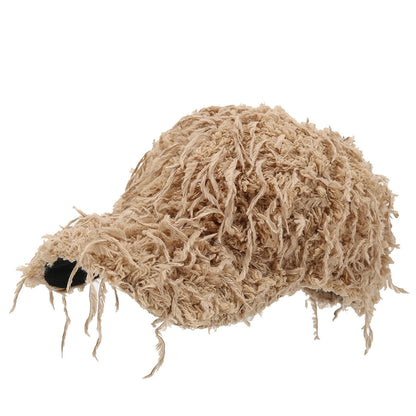 Winter Solid Color M-Label Lamb Wool Baseball Cap for Women, Outdoor Warm Casual Fashion Versatile Plush Duckbill Cap