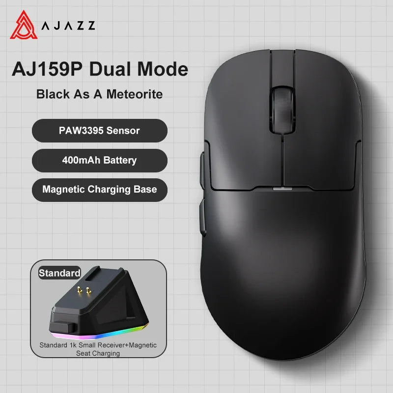 Ajazz AJ159 PRO/APEX Gaming Mouse 8000Hz Rebound Rate Paw3950 Color Screen Magnetic Stand AJ159P Office & Gaming