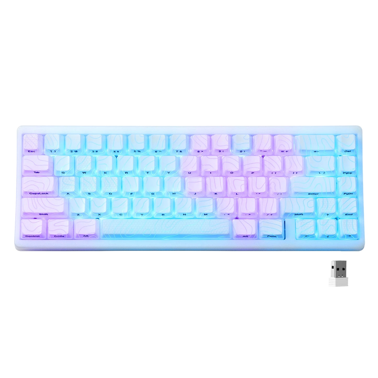 XVX M67 JadeStone mechanische Tastatur mit IMD-Tech-Tastenkappen, Hot-Swap-fähig, Gasket-Mount, Tri-Mode, individuell anpassbares RGB, kabellose Tastatur 65%