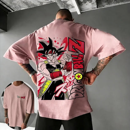 Dragon Ball Super Men's and Women's T-Shirts Bardock Anime Tee Summer Spring Boy's Retro Short Sleeves Parent-child Outfits