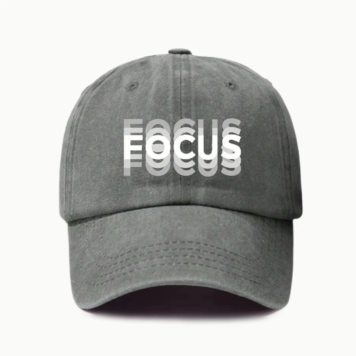 „FOCUS“ spausdinta, išplauta medvilnė, reguliuojama klasikinio stiliaus beisbolo kepurė, sportinė „duckbill“ kepurė vyrams ir moterims