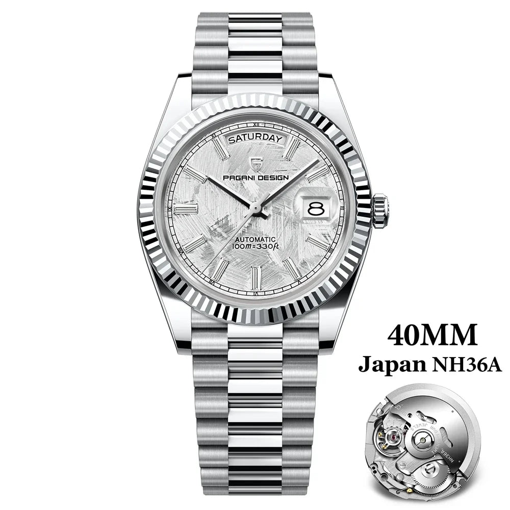 PAGANI DESIGN 2024 New DD40 NH36A Men's Watches Luxury Automatic Mechanical Watch For Men AR Sapphire Glass Date Wrist watch Men