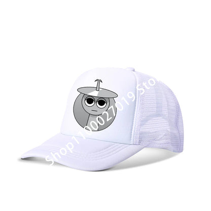 Casquettes de baseball Sprunkis pour garçons et filles : casquettes pour enfants à motif de dessins animés, casquettes hip-hop en maille respirante, casquettes mignonnes de style anime, casquettes anti-soleil, cadeaux d'anniversaire