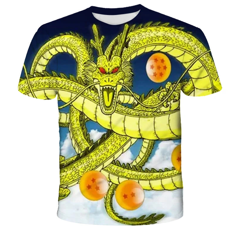 Men's T-shirts Dragon Ball Z T-shirt Boys Clothes Children's Clothing Summer Short Sleeve Kids Cartoon Tee Tops Baby Boy T Shirt