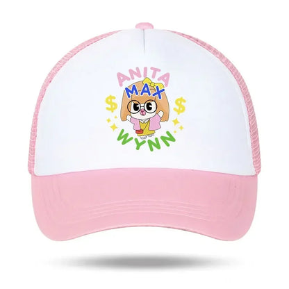 Trendy Anita Max Wynn Foam Trucker Hat Trendy Cute Mesh Snapback Caps Boy Girl Daily Sun Beach Fisherman Cap Female Summer Cap