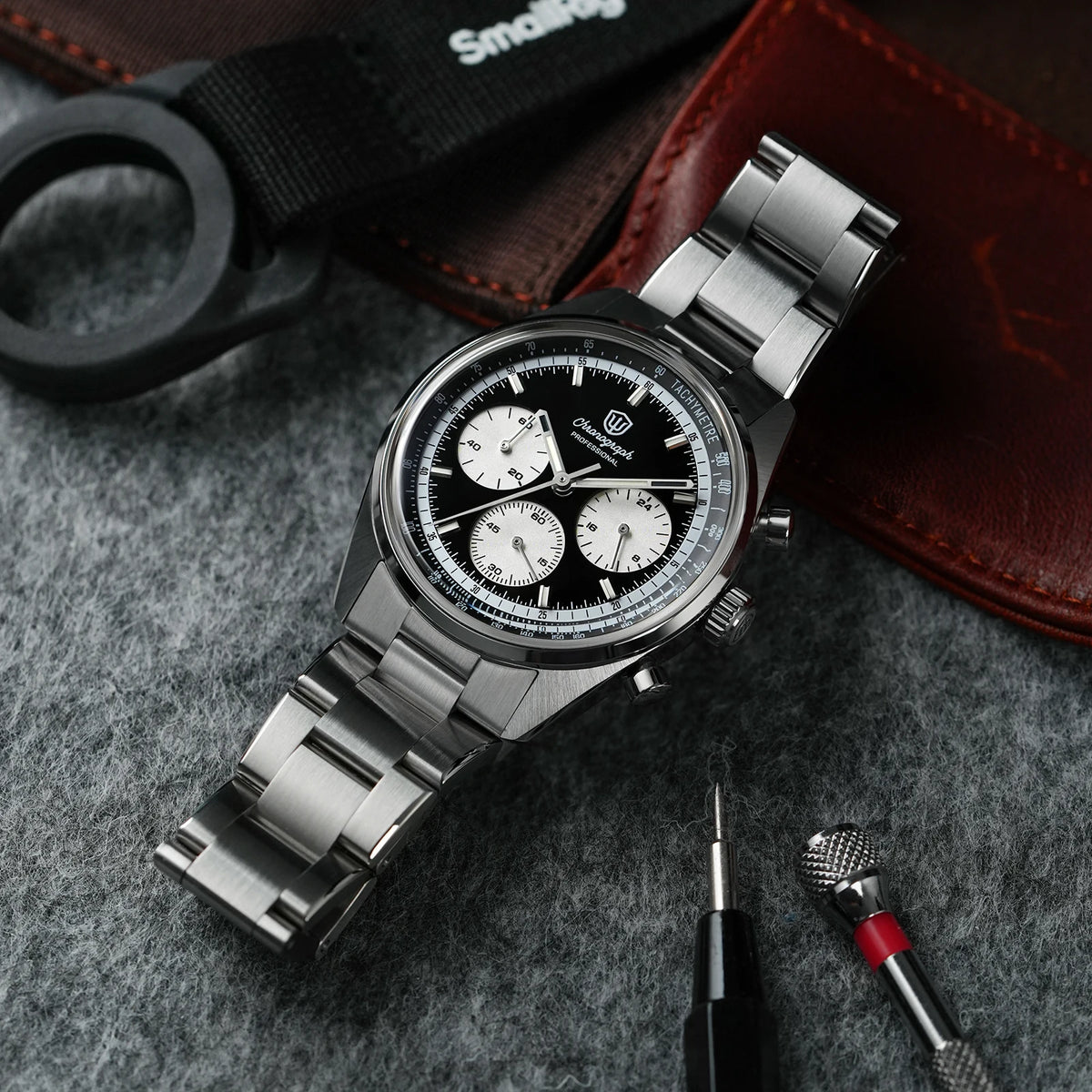 Watchdives Premier WD0526 Men Watch VK63 Mecha Chronograph Quartz Watches Sapphire Waterproof 316L Stainless Steel Wristwatch