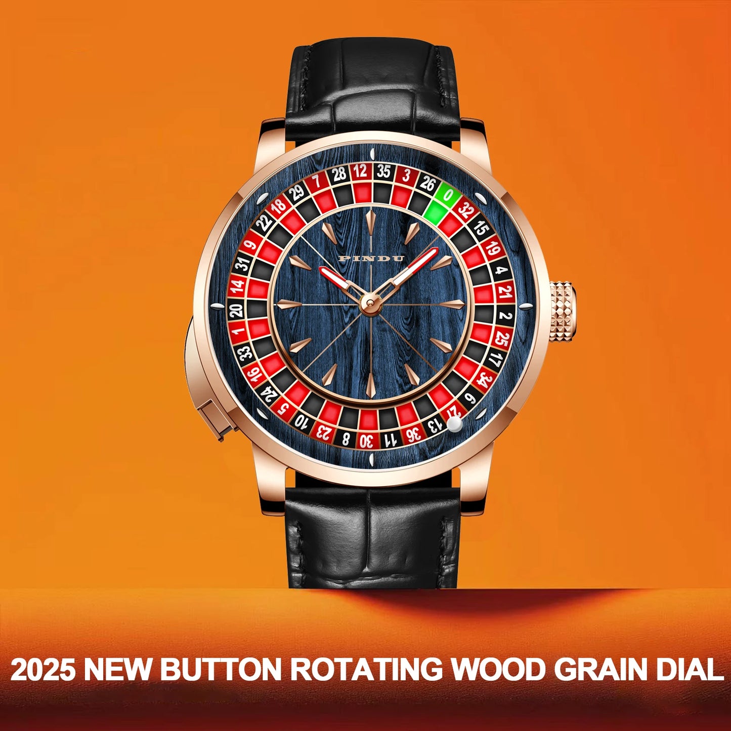2025 NEW PINDU design Rotating dial Mechanical Watch Men Japan NH35 Movement Sapphire Waterproof TOP-luxurious Automatic watch